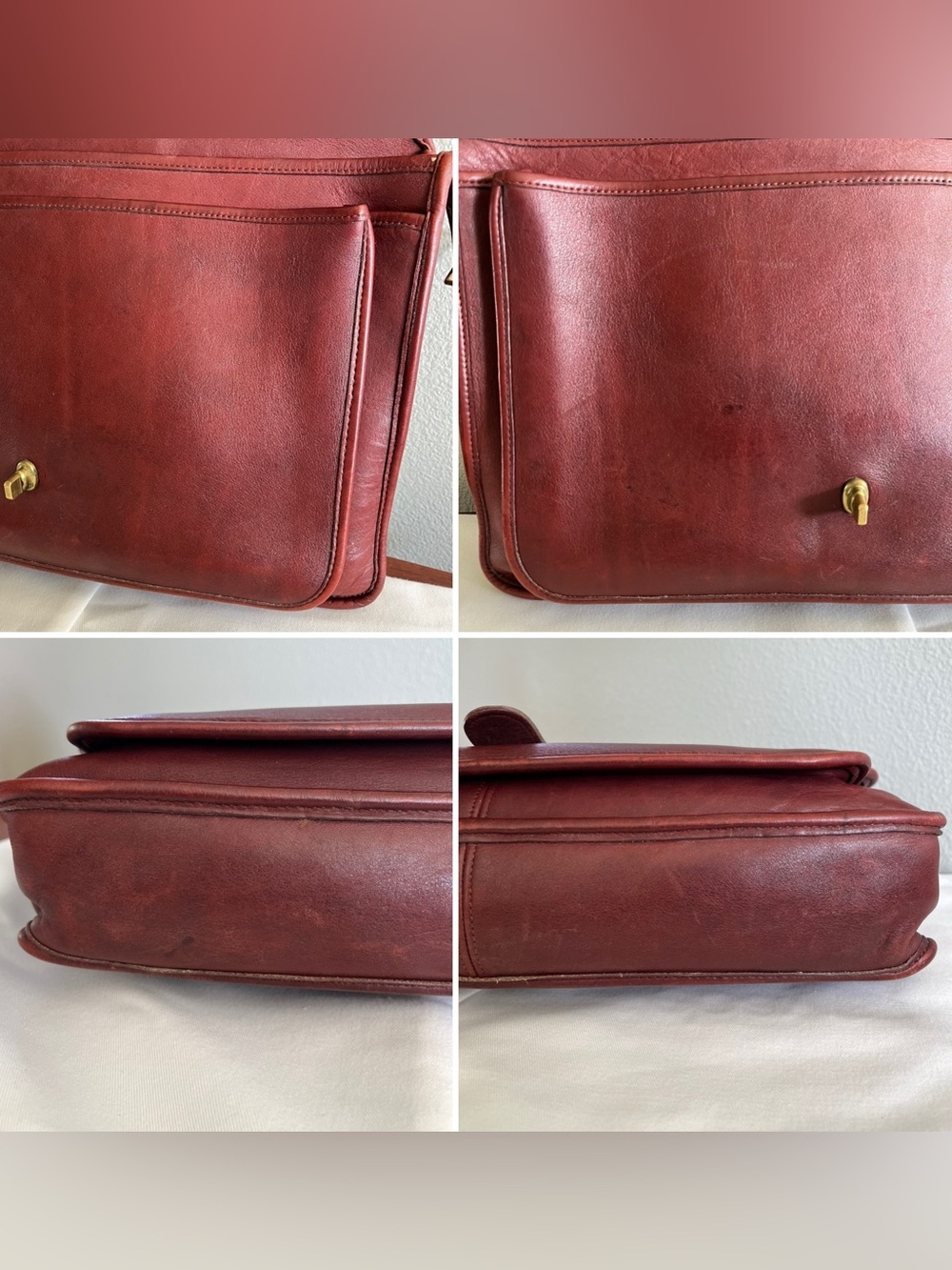 Vintage Coach Metropolitan Brief - pre-94 - United States- Bordeaux - Style 5180 - Picture 7 of 16